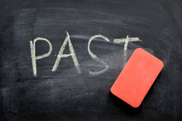 istock erasing past, hand written word on blackboard being erased concept 641573694