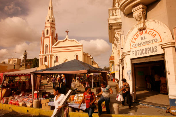 street life in the town of Maracaibo in the west of Venezuela.