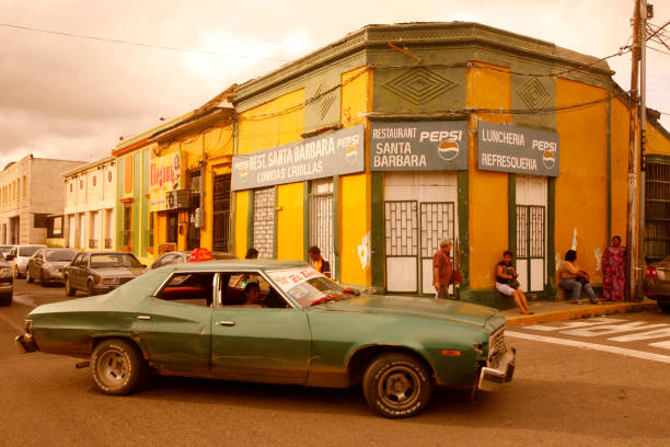 colonial houses in the town of Maracaibo in the west of Venezuela.