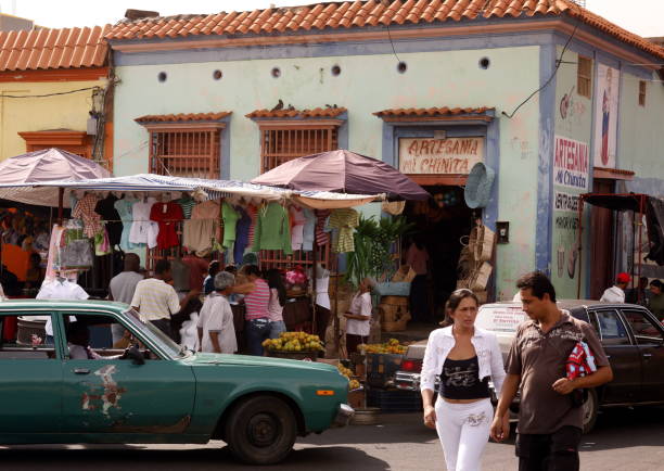 street life in the town of Maracaibo in the west of Venezuela.