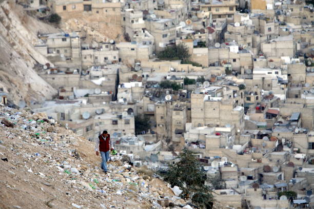 the city centre of Damaskus before the war in Syria in the middle east