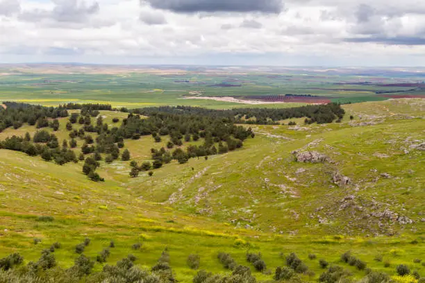 A view of Gobeklitepe valley near ruins and dig site