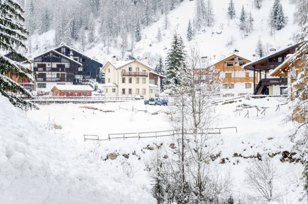 istock Village in the Alps in Winter 641596266