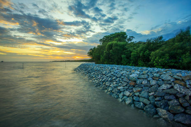 istock rock dam for save land and coastal erosion problem 641598590