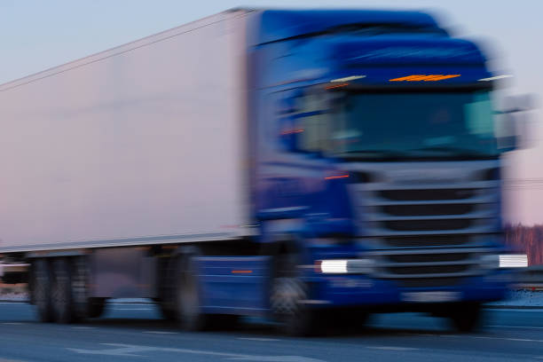 istock Truck on a highway 641598974