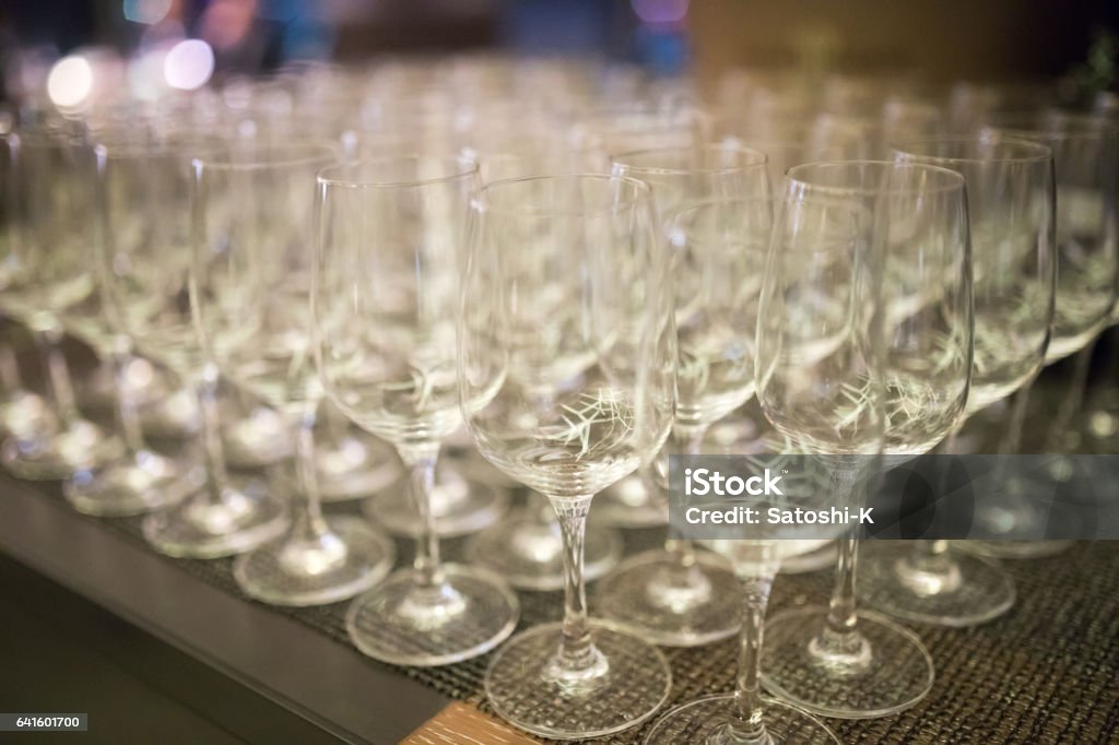 Wine Glasses For Fancy Dinner Stock Photo - Download Image Now