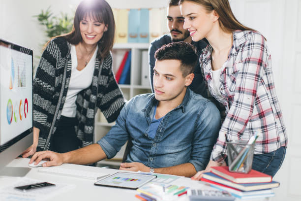 istock Businessmeeting about new technology 641602074