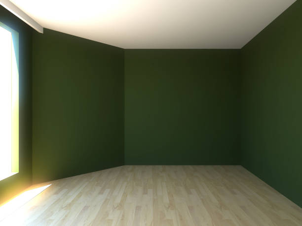 istock empty room color wall and decorated with wooden floors. 641604294