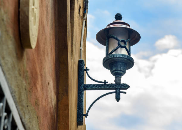 istock Old lamp on the street 641606430