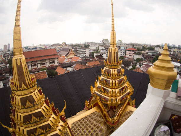 istock Loha Prasat Metal Palace in Wat ratchanadda, Bangkok, Thailand 641606472