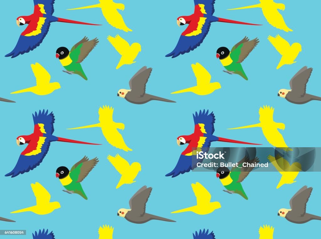 Parrot Wallpaper Macaw Cockatiel Lovebird 1 Stock Illustration - Download  Image Now - Animal, Animal Body Part, Animal Wildlife - iStock