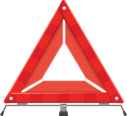 warning emergency triangle vector illustration isolated on a white background