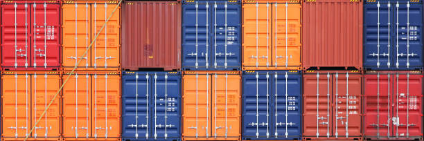 istock Cargo containers port shipping background 641612264