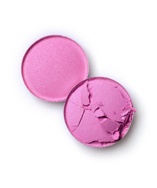 istock Round pink crashed eyeshadow for make up as sample of cosmetics product 641613710
