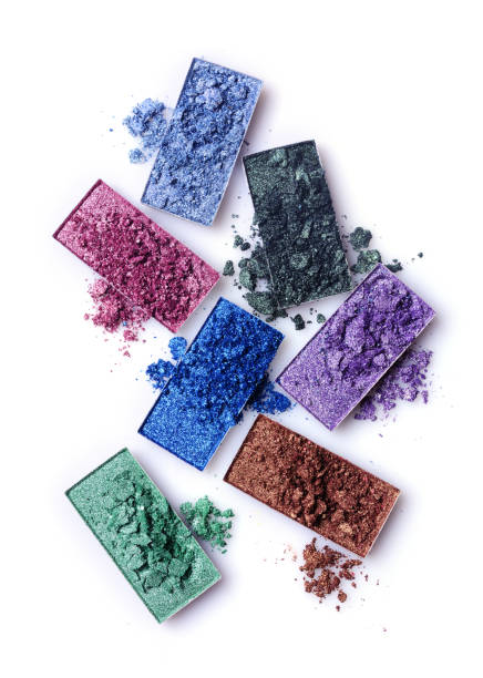 istock Colored crashed eyeshadow for make up as sample of cosmetic product 641613780