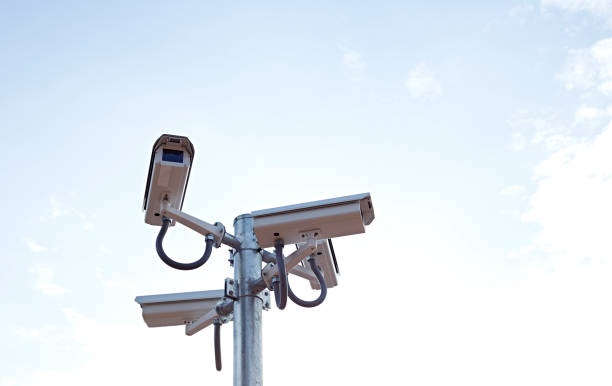 istock Four CCTV surveillance cameras 641621566