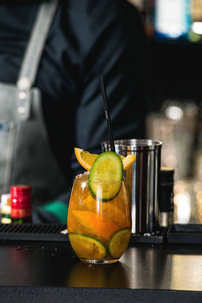 istock orange margareta fresh Cocktail on a table in bar 641621652