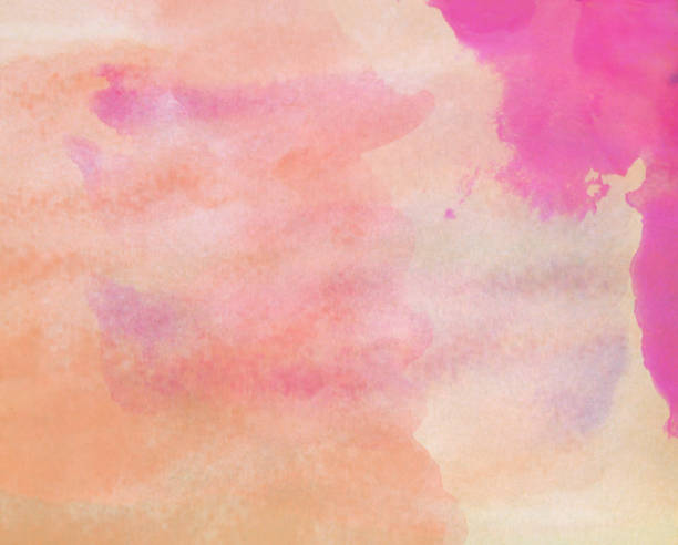 istock Hand drawn watercolor pastel red and yellow painted texture quality 641626586