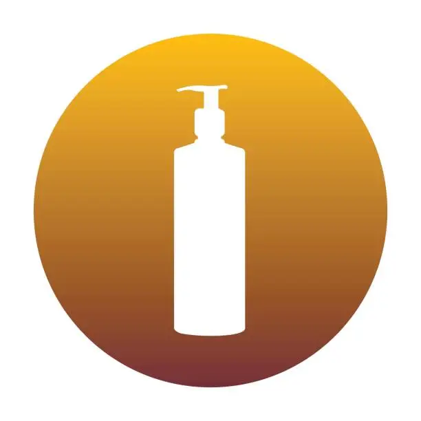Vector illustration of Gel, Foam Or Liquid Soap. Dispenser Pump Plastic Bottle silhouet