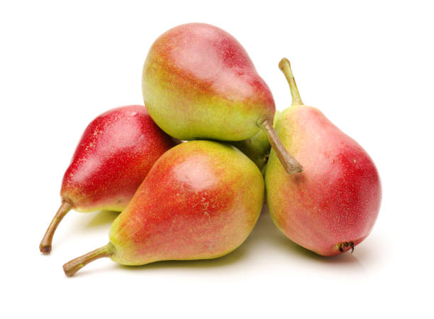 istock horizontal ripe pear  isolated on white background 641627958