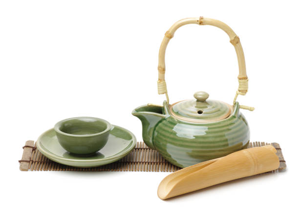 Asian tea Set isolated on white background