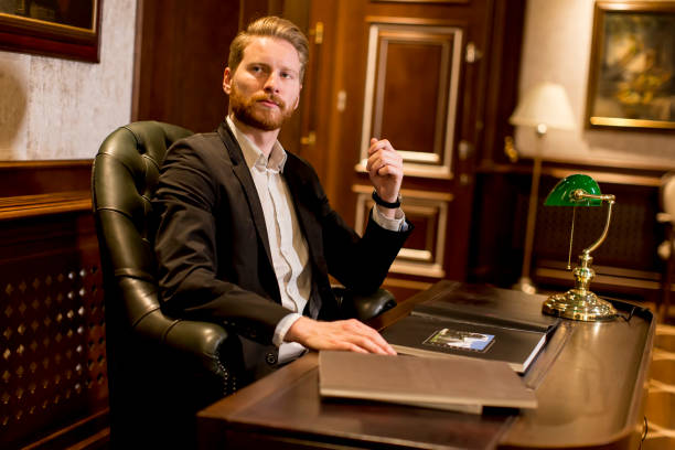 istock Handsome young redhair man in the room 641628792