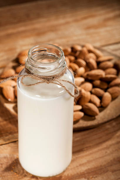 istock Almond milk with almond 641631012