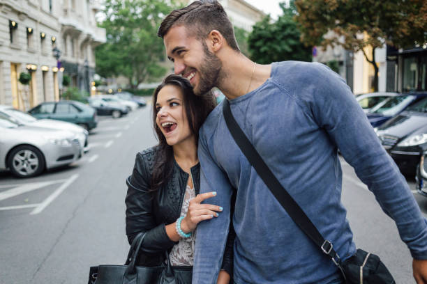 istock Happy couple on a walk 641637842