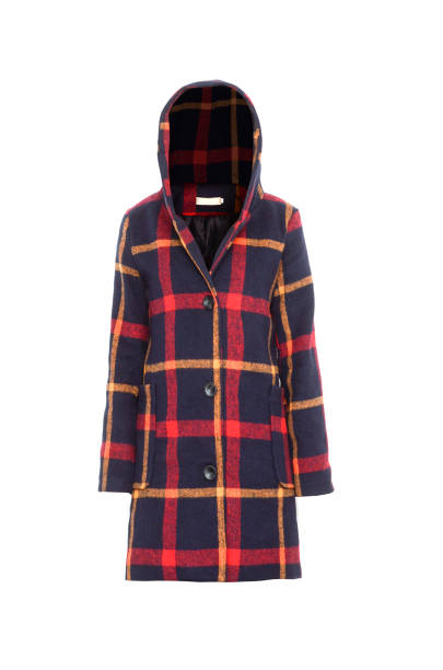 istock Women's autumn felt coat  Isolated on white 641638524