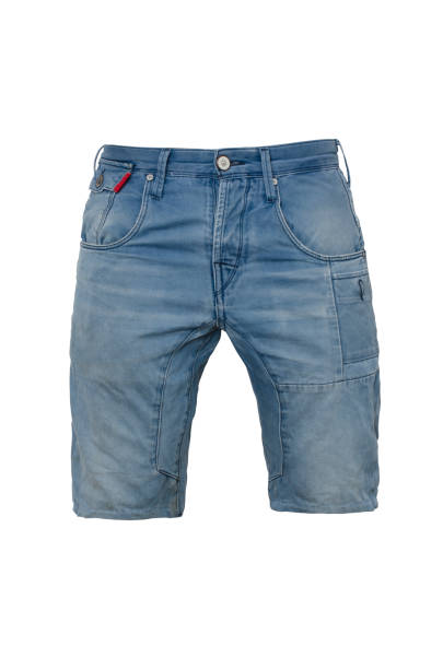 istock Men's blue shorts isolated on white 641638556