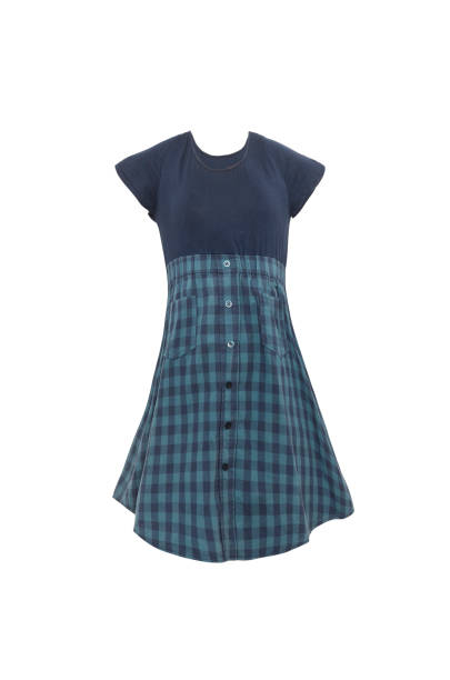 istock casual checkered dress isolated on white 641638848