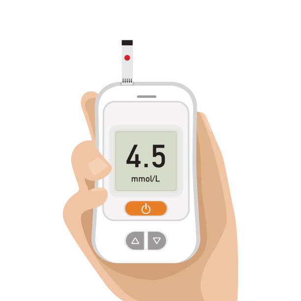 illustrations, cliparts, dessins animés et icônes de lecteur de glycémie moderne - meter diabetes blood scrutiny