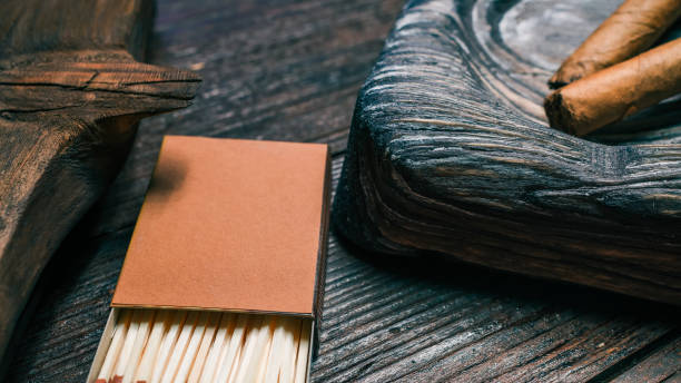 istock Still life with matchbox on wood 641642606