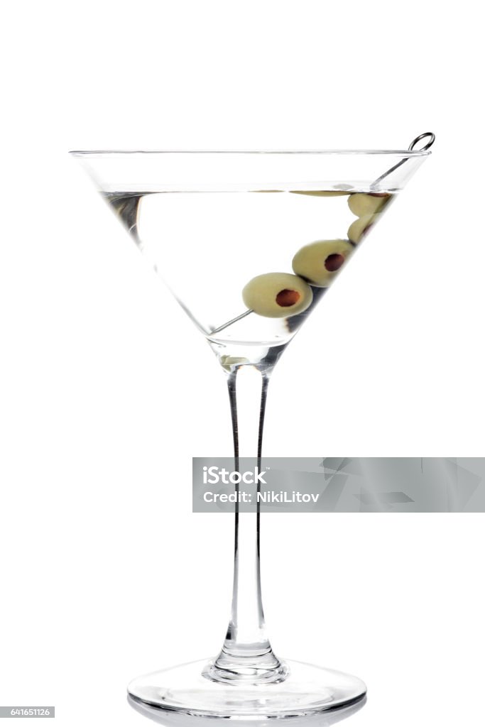Glass of a martini coctail Glass of martini cocktail isolated on white background Martini Stock Photo