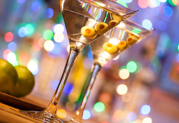 istock Glasses of martini coctail 641651164