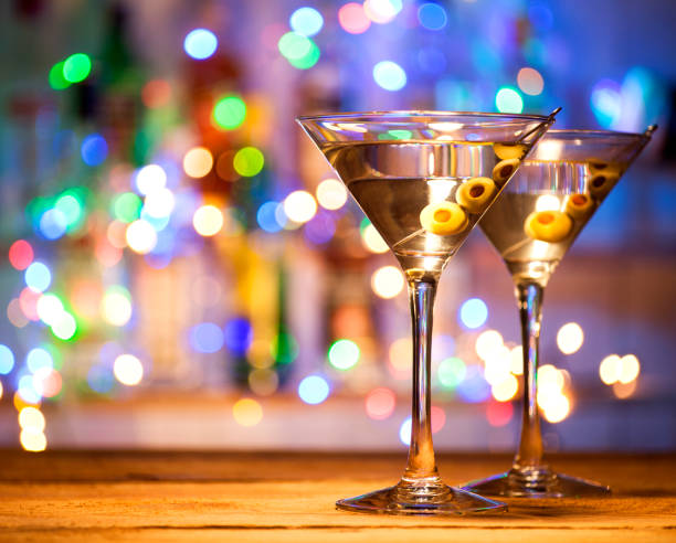 istock Glasses of martini coctail 641651186