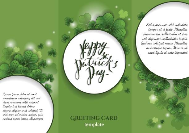 st. patrick's day 축하글. 벡터 일러스트레이션 - st patricks day day abstract backgrounds stock illustrations