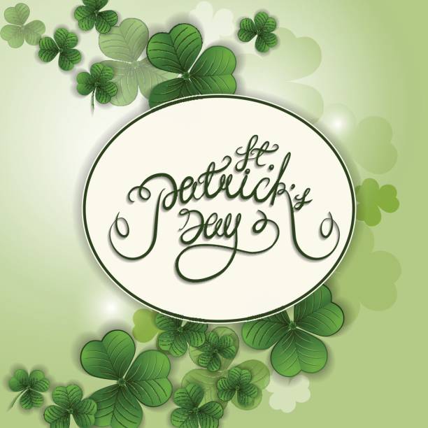 st. patrick's day 축하글. 벡터 일러스트레이션 - st patricks day day abstract backgrounds stock illustrations