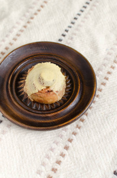 istock Whole grain rolls with lemon curd and cinnamon on sourdough 641656566