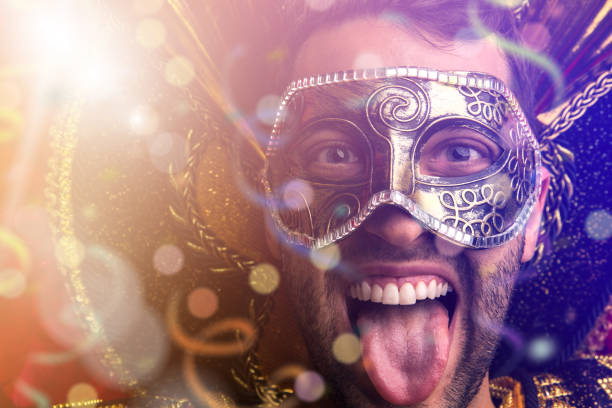 istock Brazilian guy wearing carnival costume 641657384