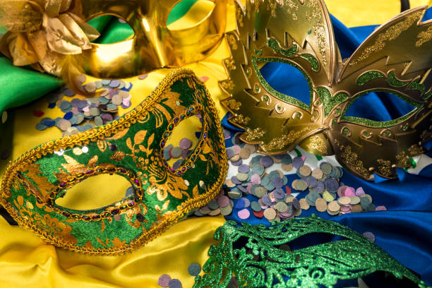 istock Brazilian carnival on colorful background 641662146