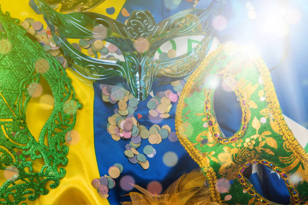 istock Brazilian carnival on colorful background 641662290