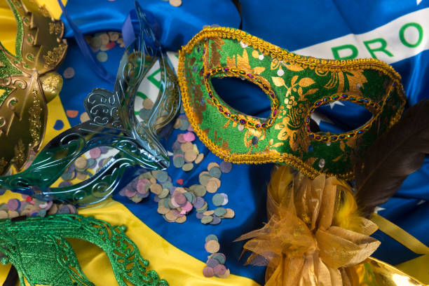 istock Brazilian carnival on colorful background 641662292