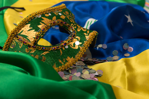 istock Brazilian carnival on colorful background 641662456