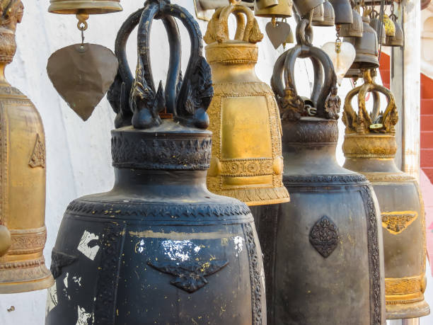 istock Praying bells in the Wat Saket Temple 641663736