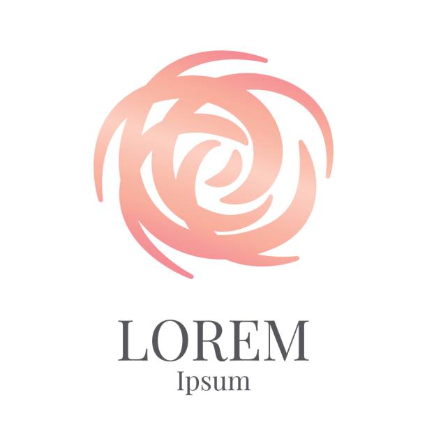 szablon projektu różowego logo - design abstract petal asia stock illustrations