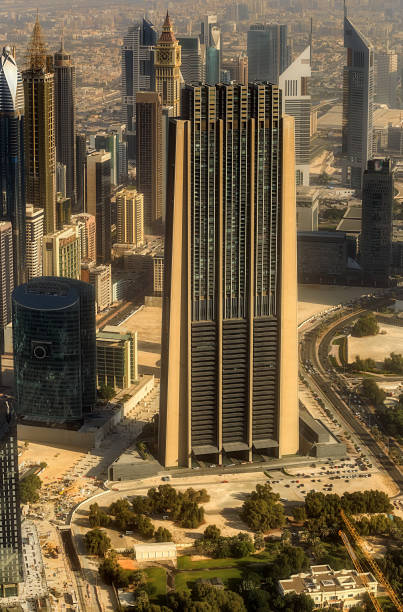 istock Sheikh Zayed Road from Burj Khalifa in Dubai 641668964