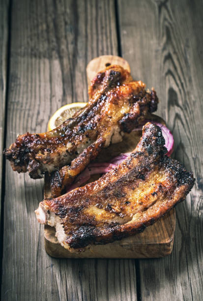 istock Grilled sliced pork ribs 641682394