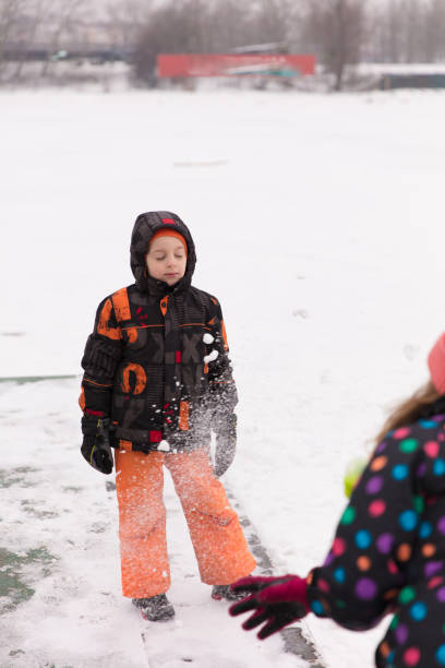 istock Brother and sister winter fun 641691854