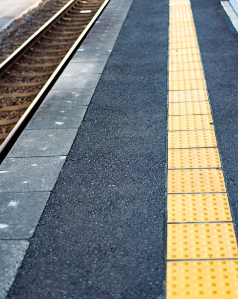 istock Tactile paving for blind person. 641694802